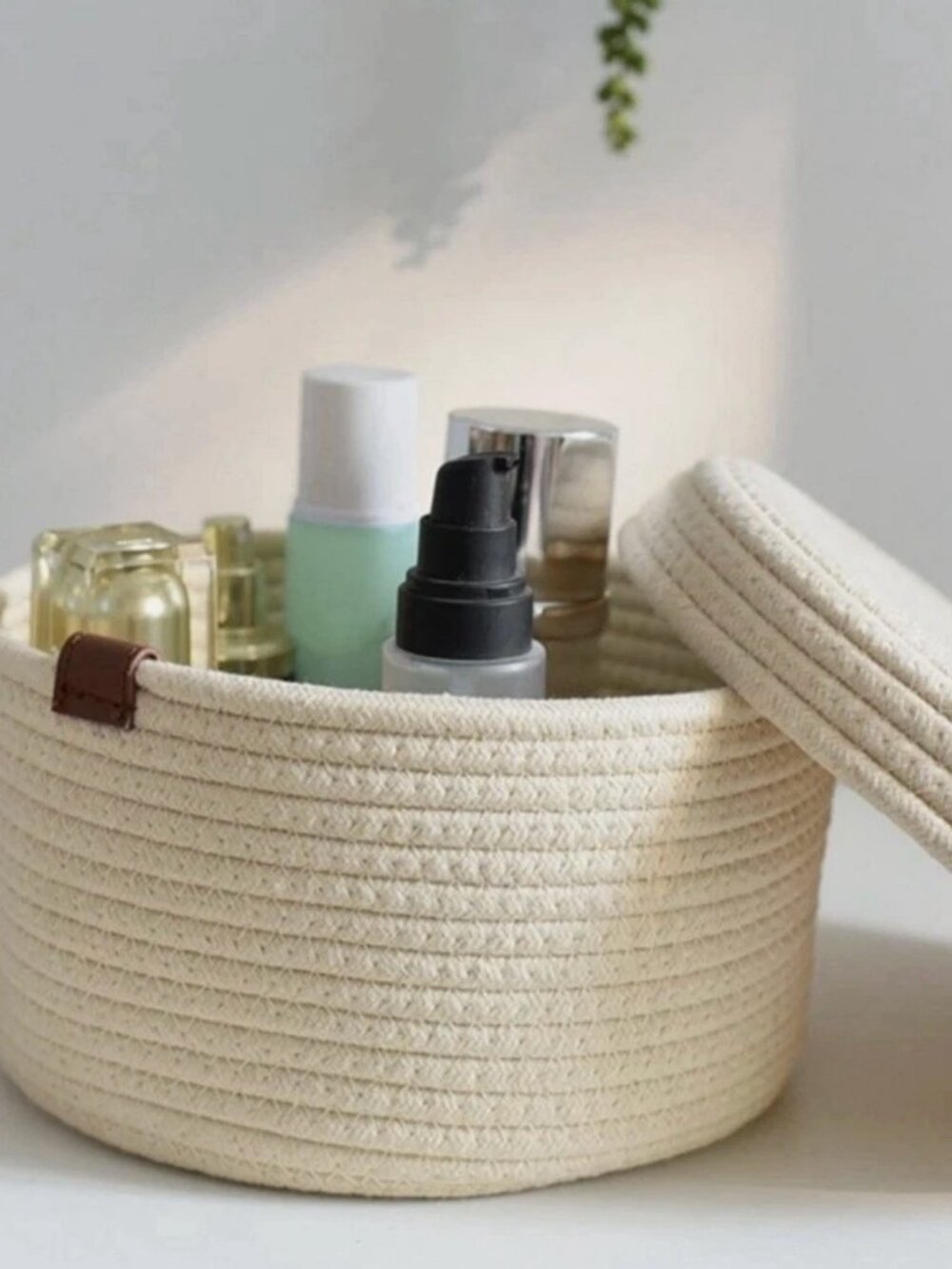 Braided Storage Baskets In Elegant Designs for Home and Office Use 2 Pieces Set